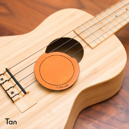 Sound hole cover | For ukulele [made of genuine leather]