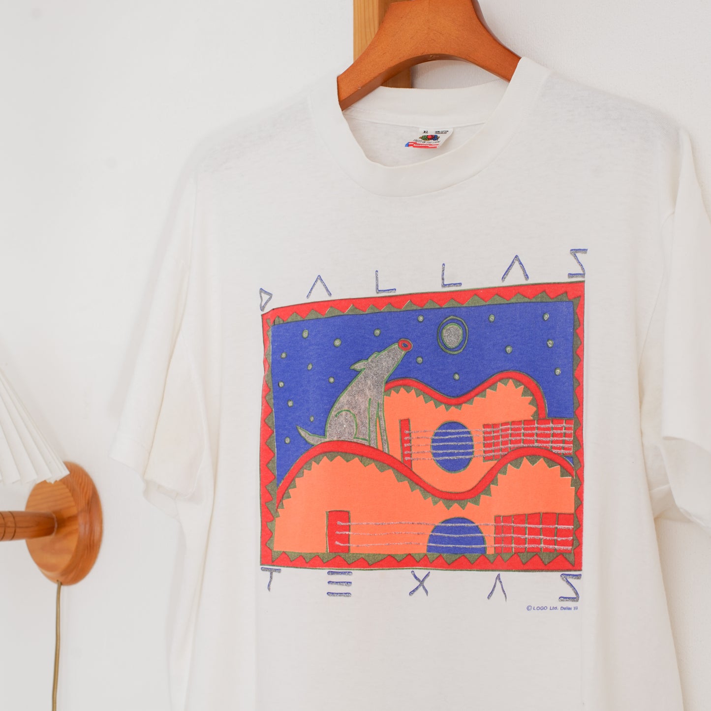 Coyote &amp; Guitar Tee | Vintage clothing and accessories selected by guitar strap shop