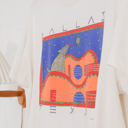 Coyote &amp; Guitar Tee | Vintage clothing and accessories selected by guitar strap shop