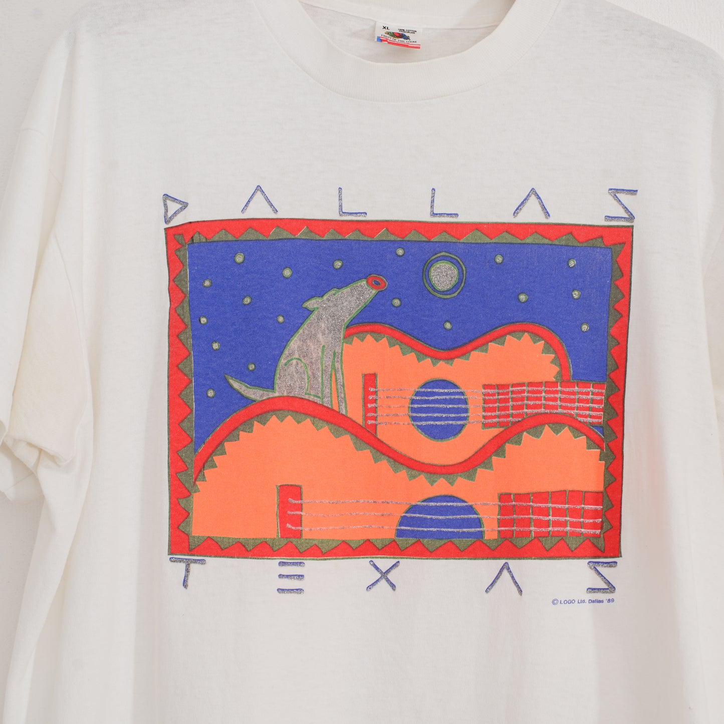 Coyote &amp; Guitar Tee | Vintage clothing and accessories selected by guitar strap shop