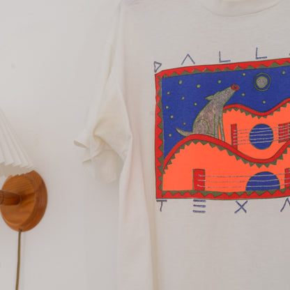 Coyote &amp; Guitar Tee | Vintage clothing and accessories selected by guitar strap shop