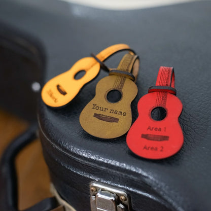 Guitar-shaped name tag AG version | Free name engraving service