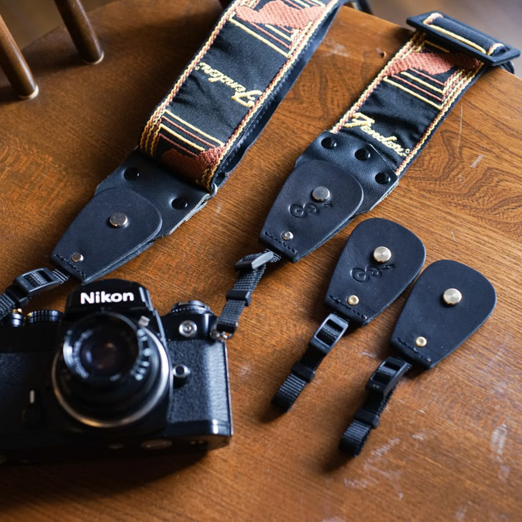 お手持ちのカメラを海外改造オーダーメイド Backstage for Camera｜ギターストラップをカメラストラップに変身