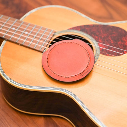 Sound hole cover | For acoustic guitar [made of genuine leather]