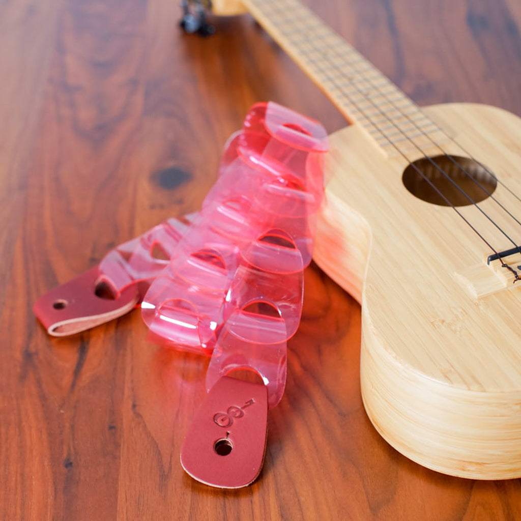 Wellington for ukulele Clear ver. Red×Wine Red（PVC×皮革）｜經典配色