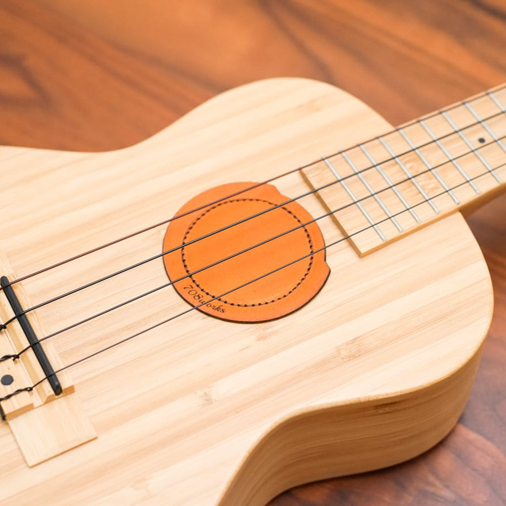 Sound hole cover | For ukulele [made of genuine leather]