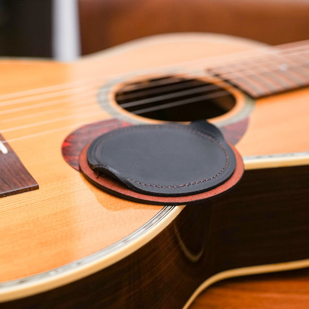 Sound hole cover | For acoustic guitar [made of genuine leather]