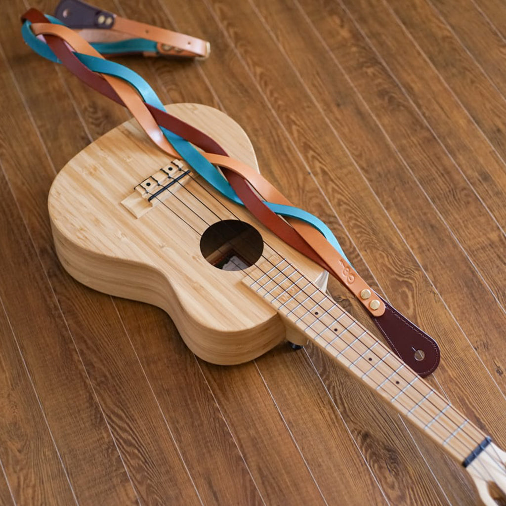 Triad for ukulele トライアド Camel×Brown×Sora ウクレレに装着したイメージ 1